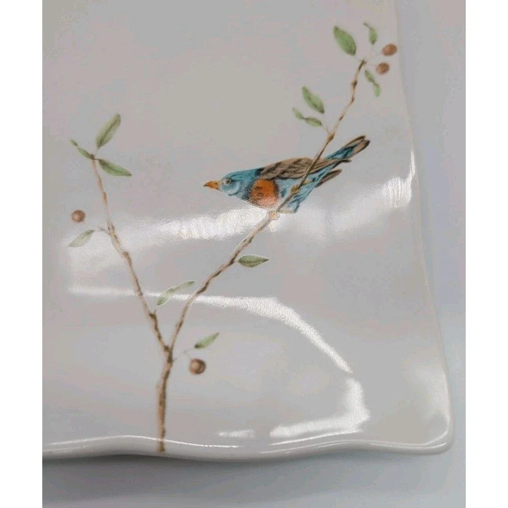 222 Fifth Early Bird Scalloped Square Salad Plate 8